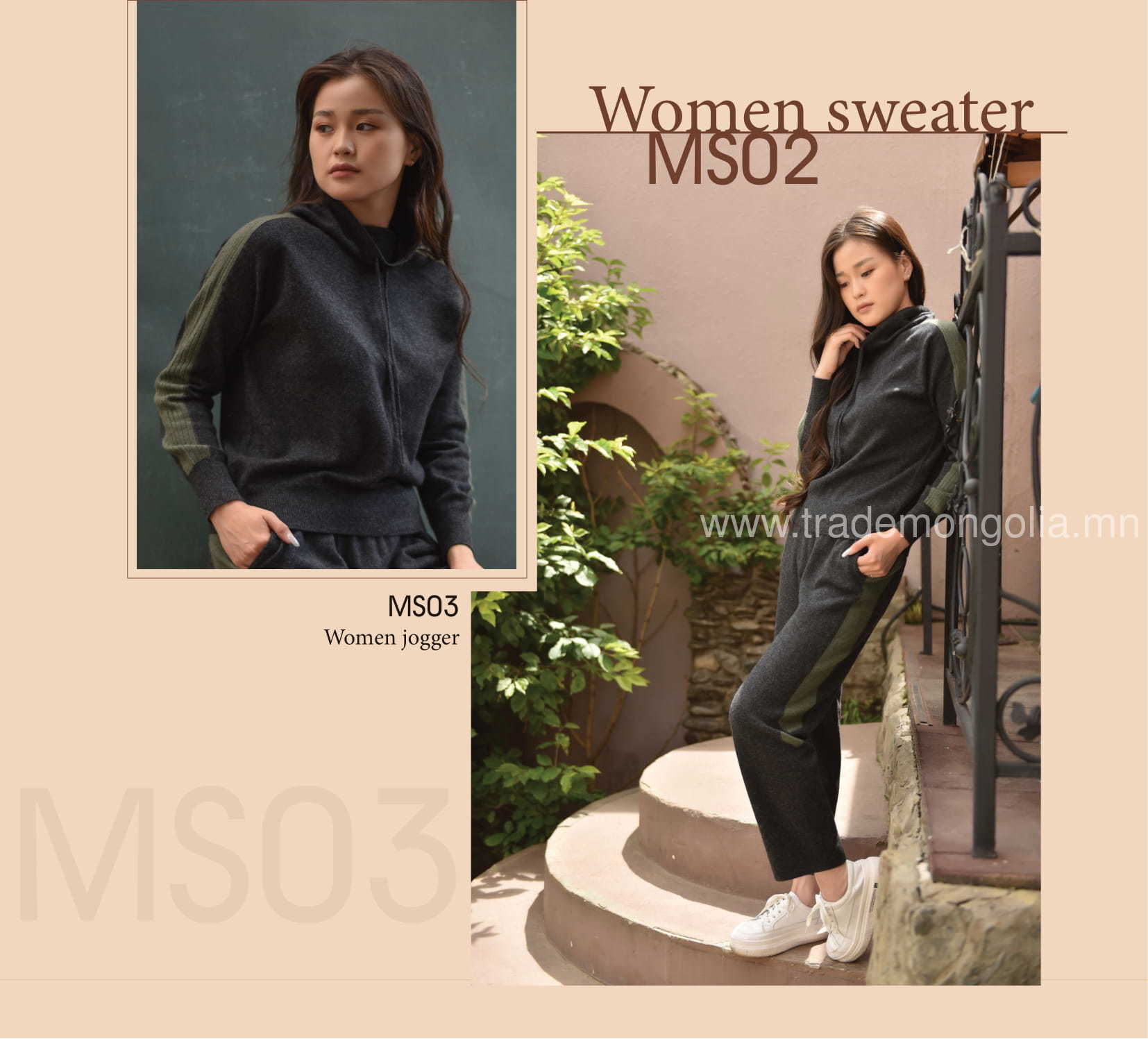 Women Jogger sets MS02 Sweater and MS03 Jogger pants